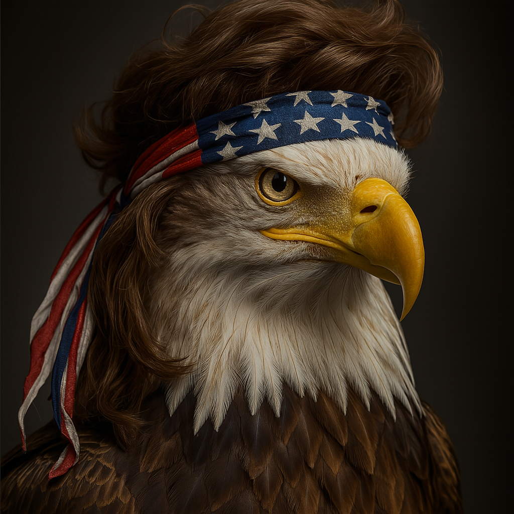 Patriotic American eagle
