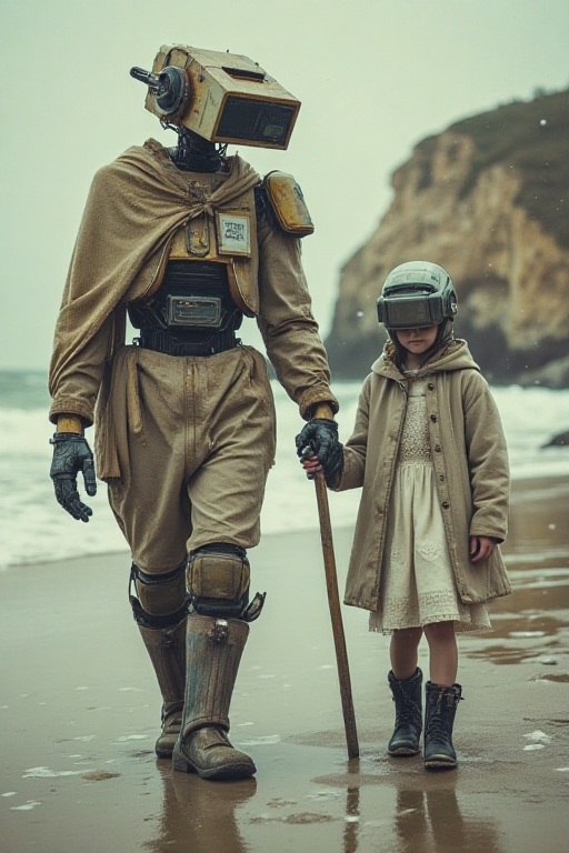 Post-Apocalyptic Bond: Robot and Human Walk