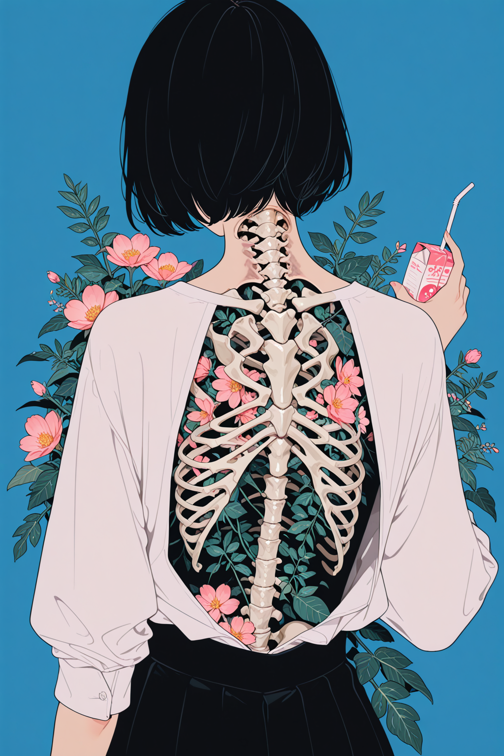 Surreal Beauty: Blossoms Spine, Journey Through Life