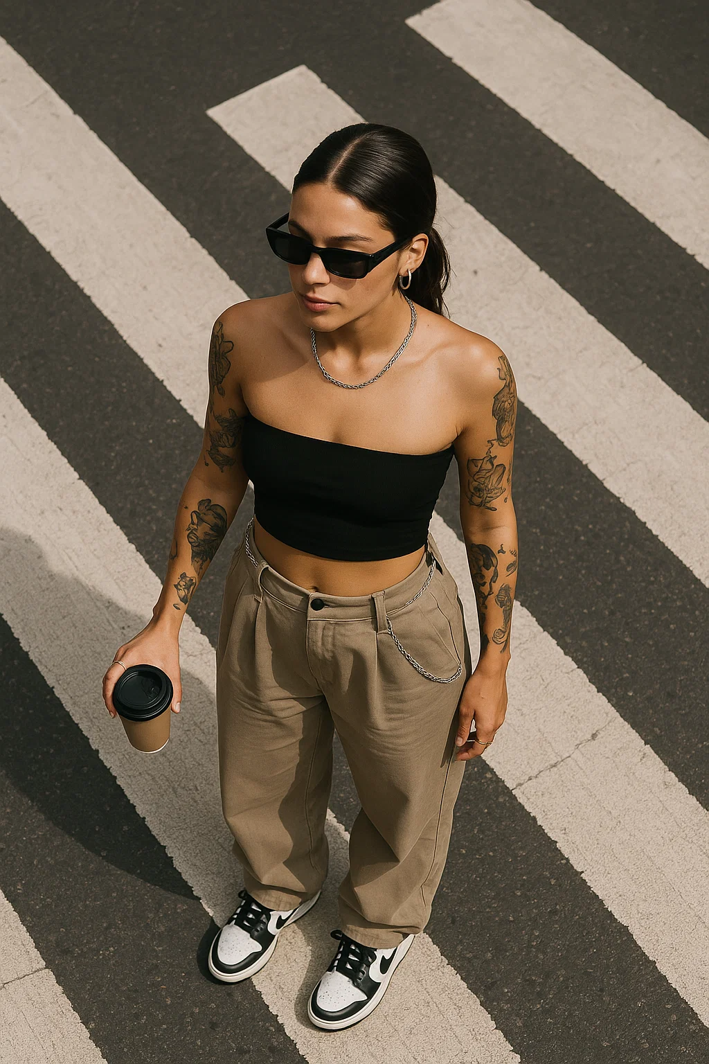 Street Style Woman Rocks Urban Confidence with Effortless Attitude